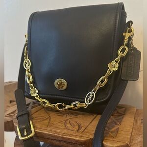 Coach Companion Flap Navy Dark Blue 9076 Bag Crossbody Authentic Great Condition